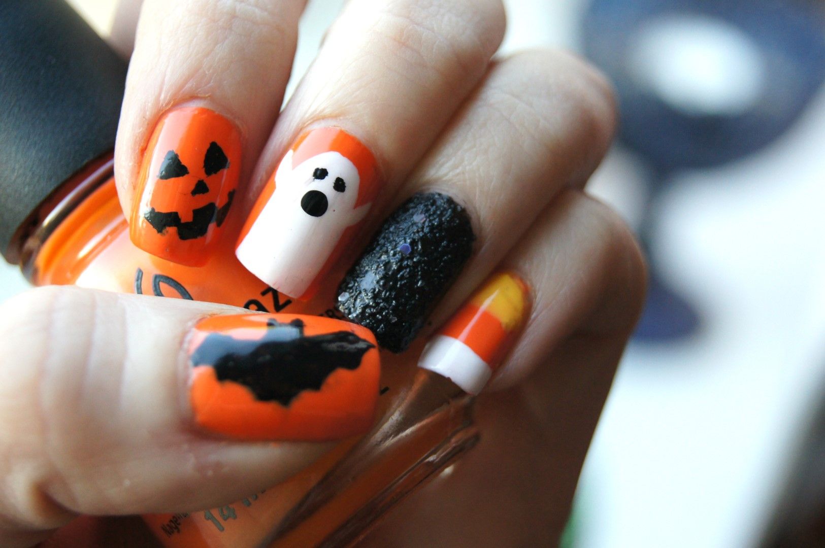 Halloween Nails Mix N Match Orange ♥ Handmade Dreams of Mine